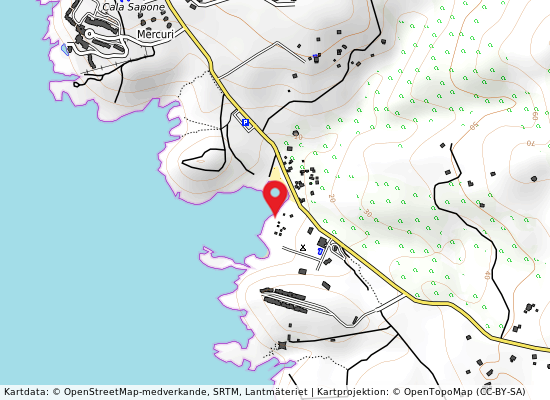Cala sapone på kartan