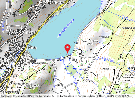 Pontile bar lido på kartan