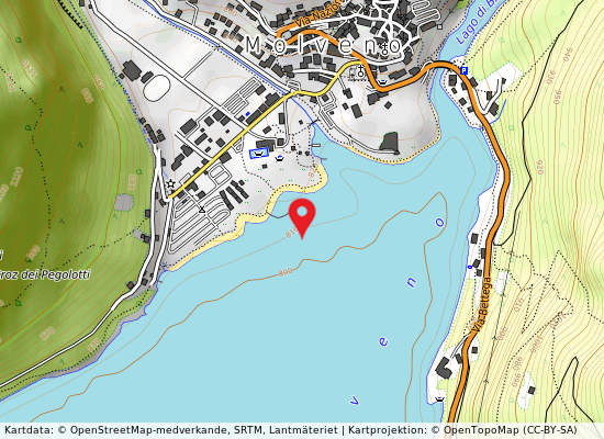 Spiaggia camping molveno på kartan