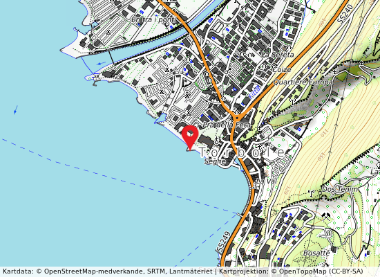 Pontile al cor på kartan