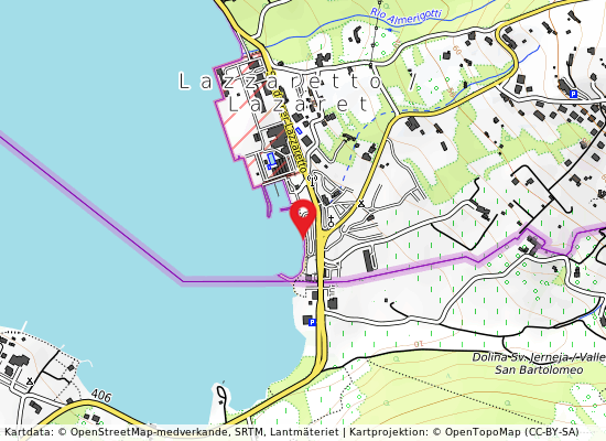 Camping lazzaretto på kartan