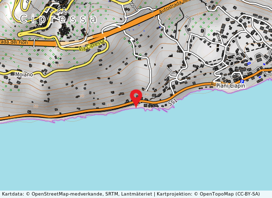 Torre dei marmi penn på kartan