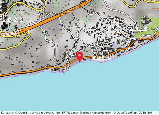 Camping cipressa på kartan