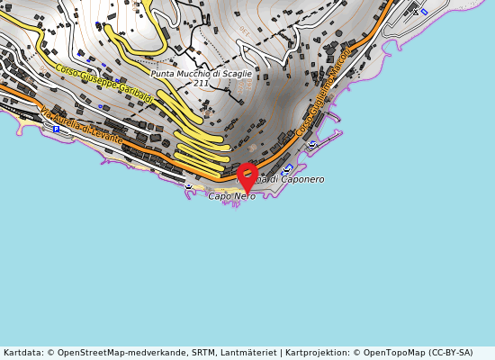 Capo nero på kartan