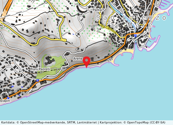 Pennello levante sta på kartan