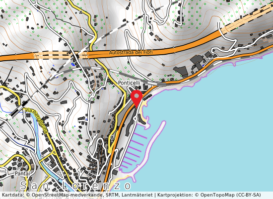 Marina di s. lorenzo på kartan