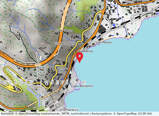 Colonia marina latte på kartan