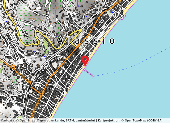 Zona molo på kartan