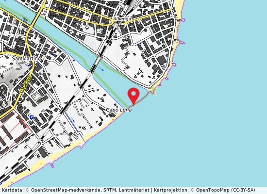 Foce fiume centa på kartan