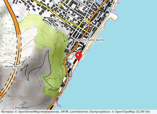 Zona le rocche på kartan