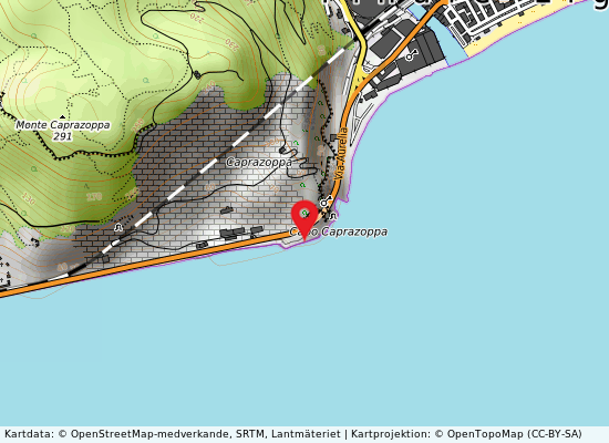 Arene candide på kartan