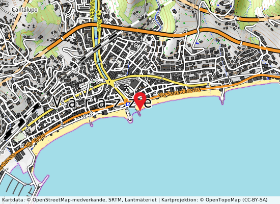 Levante teiro på kartan