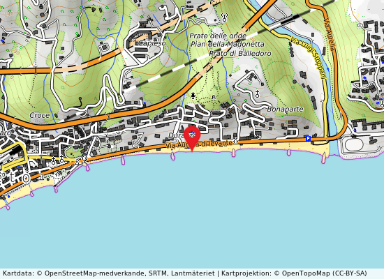 Lo scoglio på kartan