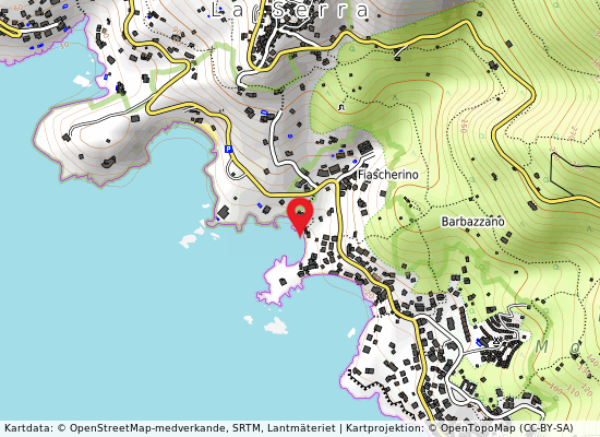 Fiascherino camping på kartan